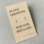 Christening Cross Earrings In Sterling Silver, thumbnail 1 of 4