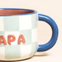Contrast Checkerboard Ceramic Papa Mug, thumbnail 3 of 5