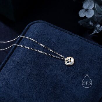 Tiny Barn Owl Bird Pendant Necklace In Sterling Silver, 6 of 12