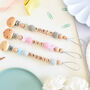 Personalised Wood Heart Dummy Clip, thumbnail 1 of 3