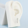 Sterling Silver Bamboo Huggie Hoop Earrings, thumbnail 2 of 5