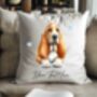 Personalised Basset Hound Hearts Cushion Cover Gift, thumbnail 2 of 2