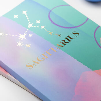 Sagittarius Zodiac A5 Luxury Notebook With Gold Foil, 5 of 6
