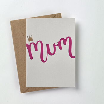 'Mum' Script Letterpress Mother's Day Card, 2 of 3