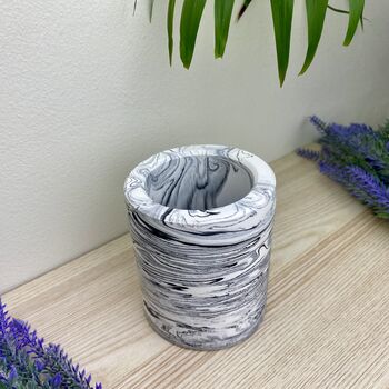 Grey Marbled Pen Pot, 2 of 7