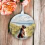 Personalised Red Staffordshire Bull Terrier Dog Beach Walk Collection, thumbnail 5 of 8