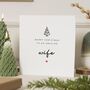 Personalised Merry Christmas Card For Wife, thumbnail 1 of 7