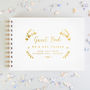 Eucalyptus Wedding Guest Book Personalised With Foil, thumbnail 1 of 7