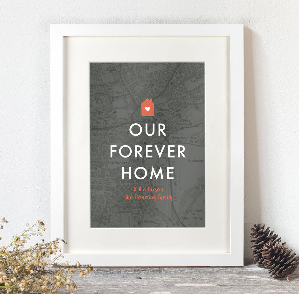 Our Story Begins Here Personalised Map Print By Over And Over