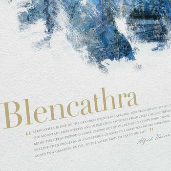 Blencathra In Wainwright's Words Lake District Poster, 2 of 3