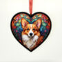 Corgi Stained Glass Effect Heart Suncatcher, thumbnail 6 of 6