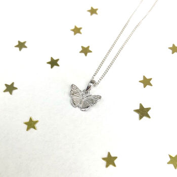 Sterling Silver Dainty Butterfly Necklace, 4 of 8
