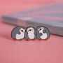 Three Penguins Enamel Pin | Cute Pin Badges, thumbnail 4 of 5