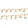 Stackable Gold Plated Screw Back Stud Earring With White Crystal, thumbnail 4 of 6