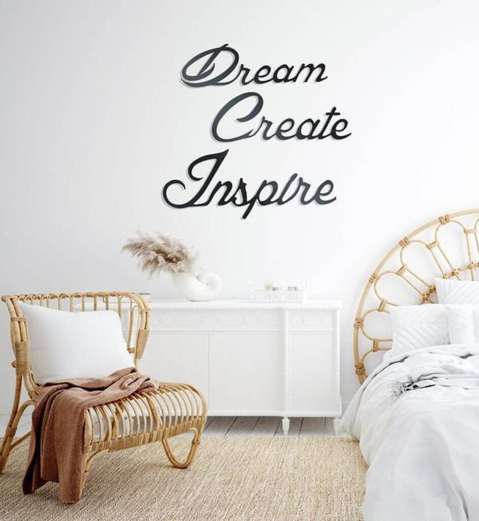 Dream Create Inspire Metal Wall Art By Plants By Post