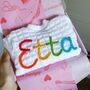 Personalised Hand Embroidered Baby Cardigan, thumbnail 3 of 7