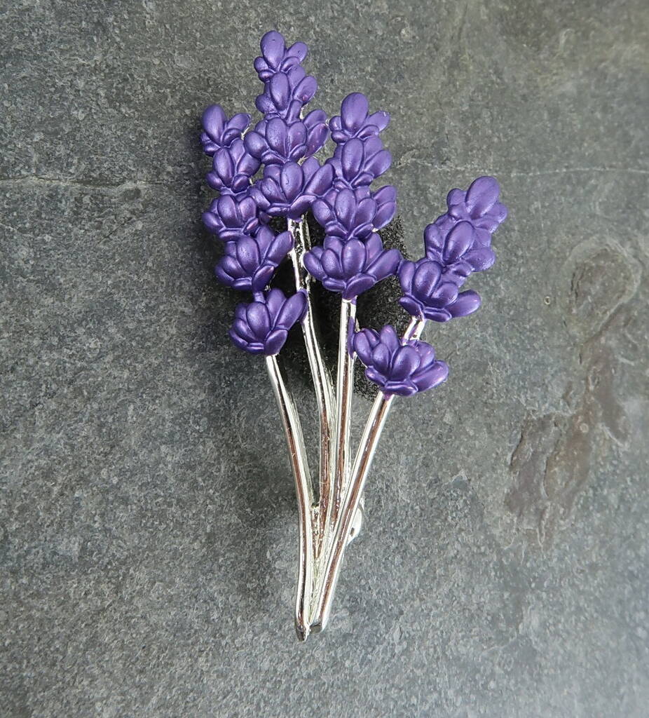 Lavender Flower Brooch By At London Jewels