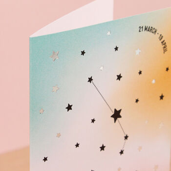 Aries Star Sign Constellation Birthday Card, 3 of 7
