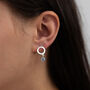 Silver Ring And Blue Topaz Drop Earrings, thumbnail 1 of 2