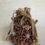 Maroon Handcrafted Velvet Potli Bag/Wrist Bag, thumbnail 6 of 6