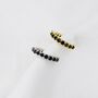 Minimalist Black Cz Ear Cuff In Sterling Silver, thumbnail 6 of 11