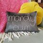 Mardy Bum Hand Embroidered Cushion, thumbnail 2 of 8