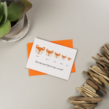 Fox Family Personalised Card, 3 of 9