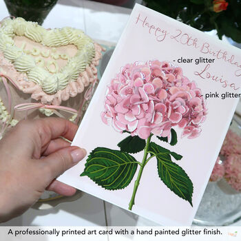 Personalised Hydrangea Age Birthday Card, 3 of 8