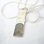 Recycled Silver Fingerprint Tag Necklace, thumbnail 4 of 8