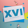 Personalised Birthday Card Roman Numerals, thumbnail 3 of 3
