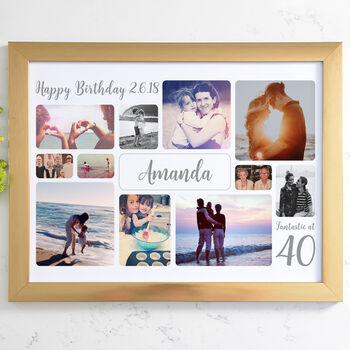 Personalised 40th Birthday Photo Collage, 12 of 12