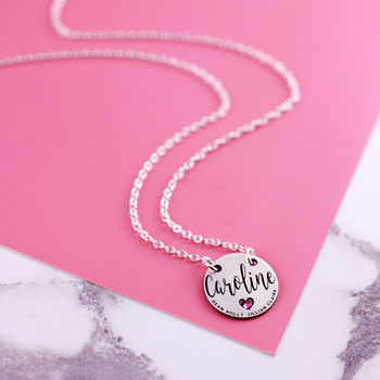 Sterling Silver Mum Necklace With Engraved Names, 11 of 12