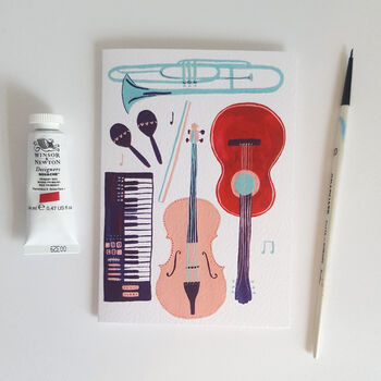 Musical Instrument Greetings Card, 3 of 5