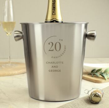 Personalised Number Stainless Steel Ice Bucket, 3 of 5