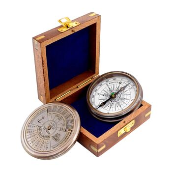 Personalised Three Inches 36th Birthday 100 Year Calendar Compass, 9 of 12
