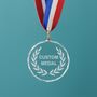 Best Boyfriend Glass Medal – Custom Engraved Crystal Award, thumbnail 3 of 4