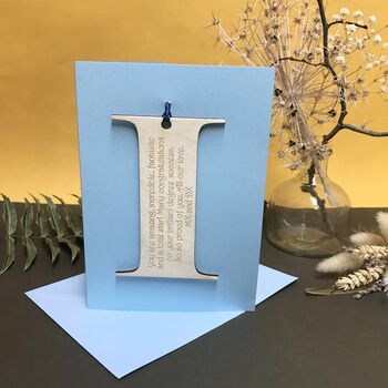 Personalised Initial Letter Congratulations Card, 2 of 9