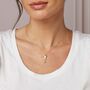 Gold Plated Sterling Silver Kingfisher Crystal Necklace, thumbnail 1 of 5