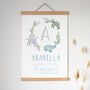 Personalised New Baby Name Print, Underwater Theme, thumbnail 5 of 6