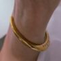 Torque Angled Pave Cuff 18k Gold Waterproof Bracelet, thumbnail 5 of 10