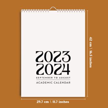 A3 Academic Year Calendar 2023 24 | Simply Neutral, 8 of 8