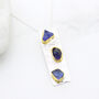 Tanzanite And Iolite Gemstone Silver Pendant, thumbnail 2 of 3