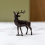 Miniature Bronze Stag Sculpture 8th Anniversary Gift, thumbnail 5 of 12