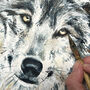 Inky Wolf Tea Towel, thumbnail 10 of 11