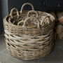 Set Of Three Rattan Log Baskets, thumbnail 4 of 4