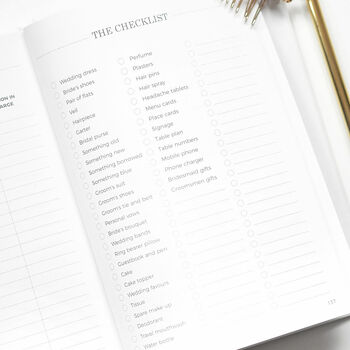Marble And Gold Foil Wedding Planner, 11 of 12