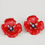 Large Poppy Flower Stud Earrings, thumbnail 3 of 3