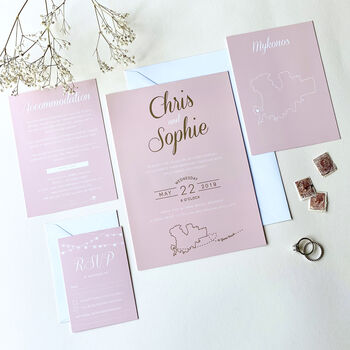 Luscious Type Blush And Gold Wedding Invites, 5 of 10