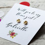 Personalised Will You Be My Flower Girl Stud Earrings, thumbnail 7 of 12