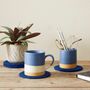 Fair Trade Handmade Eco Felt Coaster Vase Mat 4pc Set, thumbnail 2 of 12